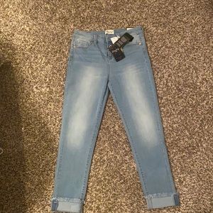 Frayed Bottom Denim Jean